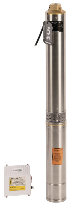 pompa submersibila 750w Pompa Submersibila Inox 750W Centrifugala 12 Turbine Panou de Comanda Rezistenta Sporita la Nisip Evosanitary Plus