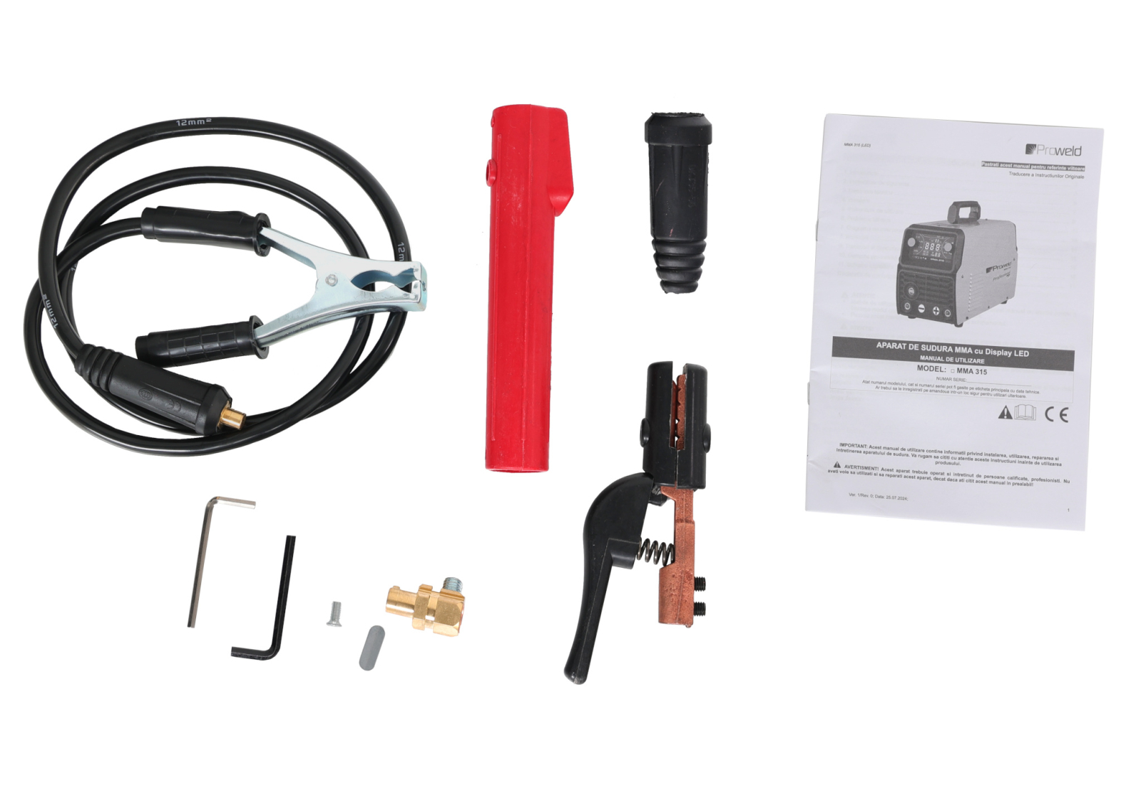 moara industriala ProWELD MMA 315 LED Invertor digital sudura 315A, MMA Puls, TIG Lift, Arc Force, VRD, Electrozi o 2.0-6.0 mm, Otel, Inox, Fonta