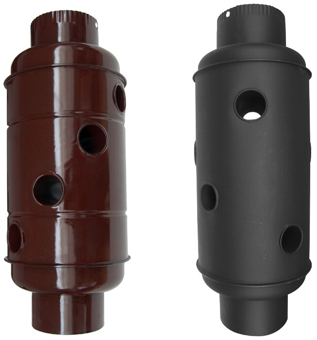 semineu Recuperator Caldura Emailat Compact 130 mm, Maro, 640 mm