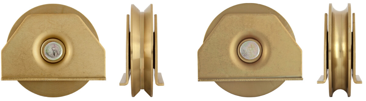 modele porti fier forjat cu poarta mica inclusa Roata Porti Culisante Semi-ingropata Sudabila cu Rulment 100 mm, V, 175 kg