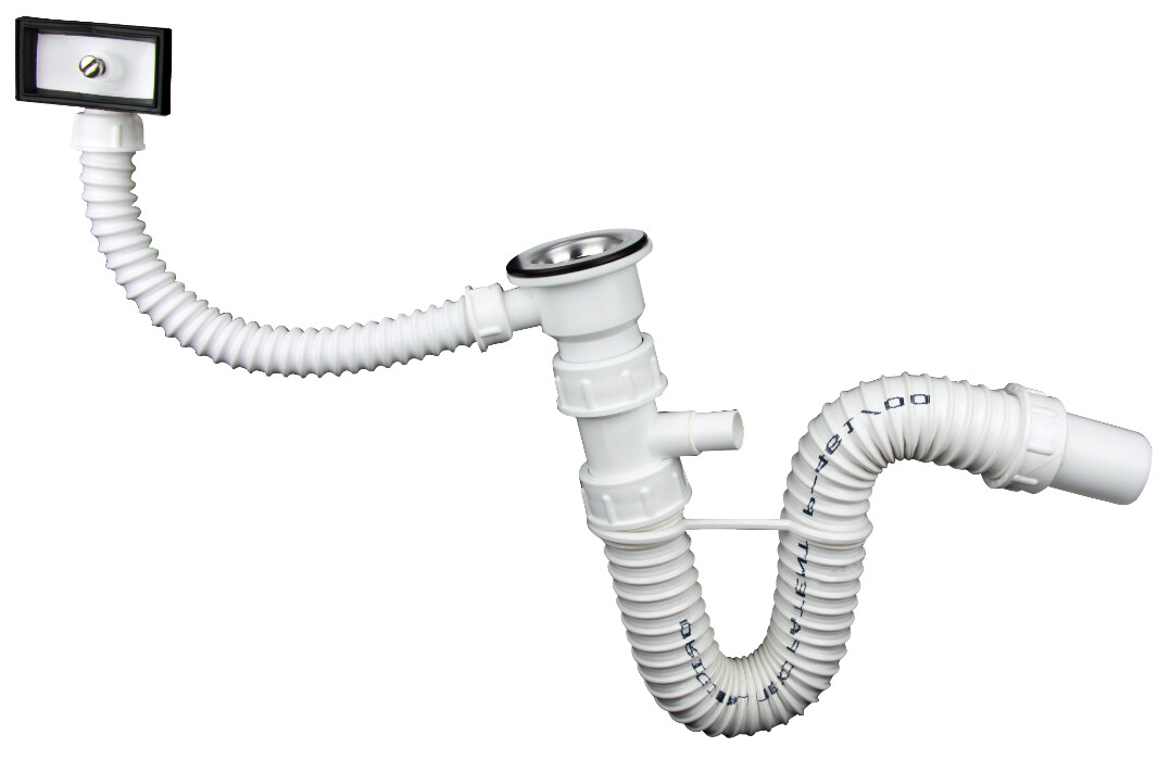 EvoSanitary Professional Sifon Flexibil cu Ventil Rac.MS si Preaplin Texo 40/50 mm, 62 mm