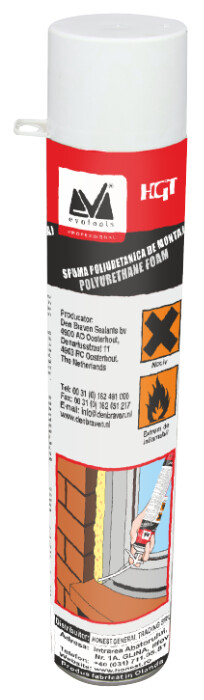 kit de izolare cu spuma poliuretanica rigida. Spuma Poliuretanica de Montaj - Volum 700 ml
