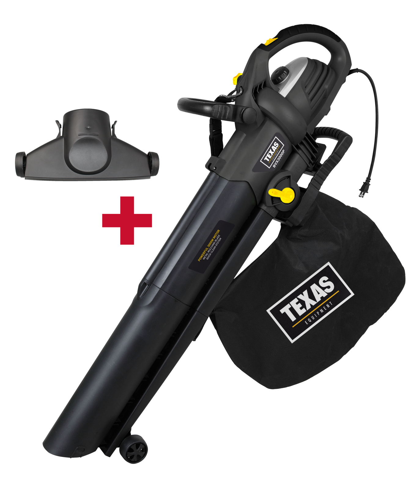 aspirator karcher puzzi 10/1 Texas BVX3000P suflanta aspirator 2 in 1 cu tocator 3000W, sac 45 litri