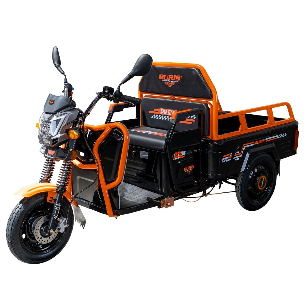 caut scuter electric fara permis litiu cu autonomie mare Triciclu electric cargo RURIS Pilot 3110, putere maximala: 2000 W, Autonomie: 80 km, viteza maxima: 25 km h Negru