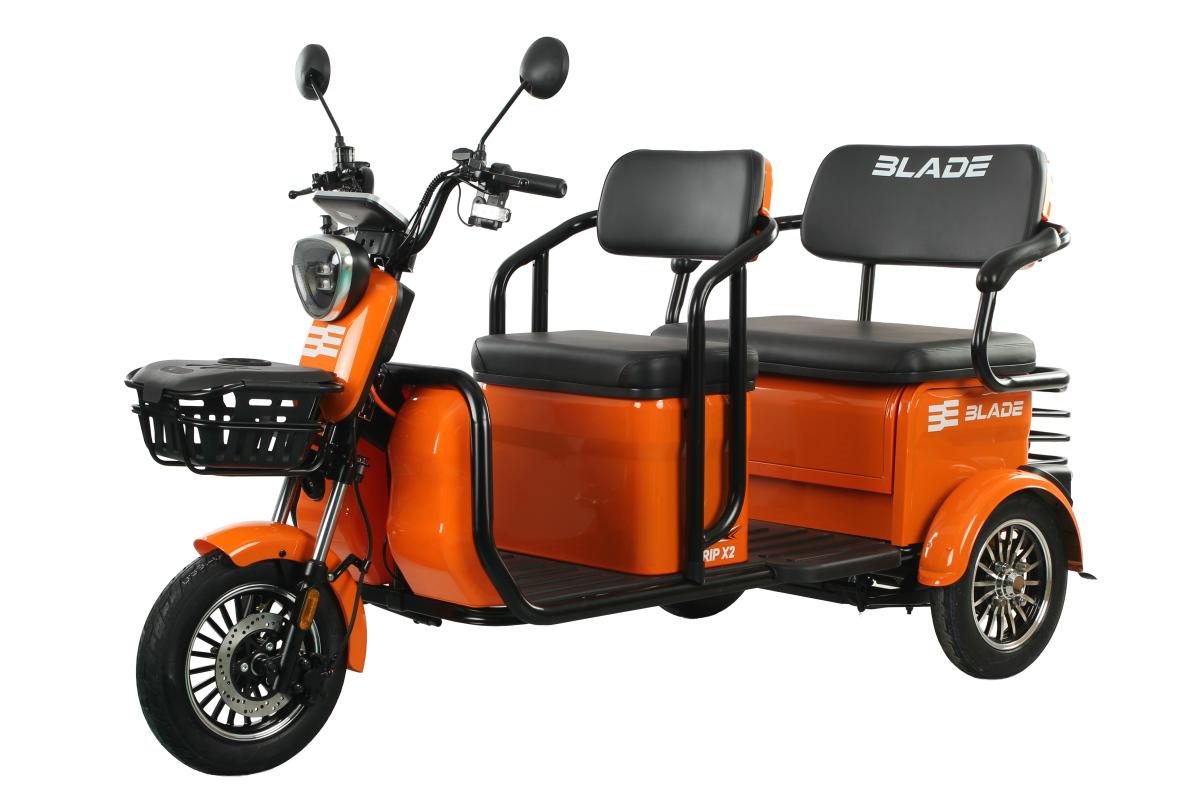 trotineta electrica 25 km/h 1000 lei TRICICLU ELECTRIC PERSOANE 2000W, 25 km h, autonomie 70km - TRIP X2 BLADE Portocaliu/Negru