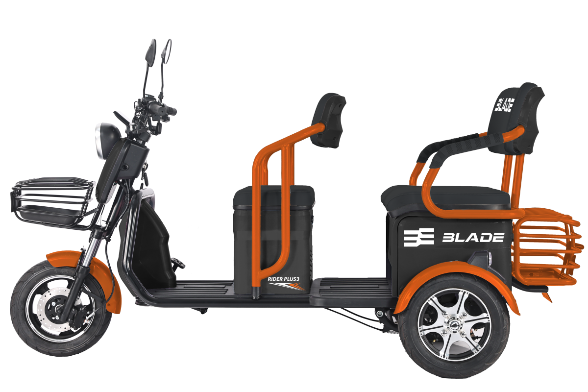 trotineta electrica 25 km/h 1000 lei TRICICLU ELECTRIC PERSOANE 2000W, 25 km h, autonomie 70km - TRIP X2 BLADE Negru/Portocaliu