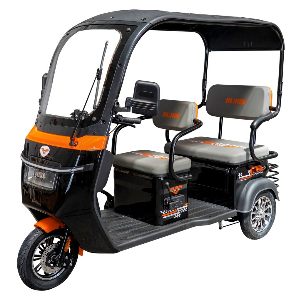 ruris 731acc Triciclu electric RURIS Pilot 3070, putere maximala: 2900 W, autonomie: 60 km, viteza maxima: 25 km h Negru