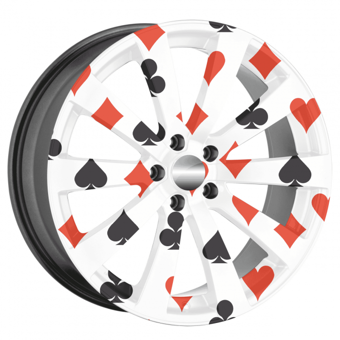 Folie colantare jante royal-deck cart alb rosu negru 60cm [3]