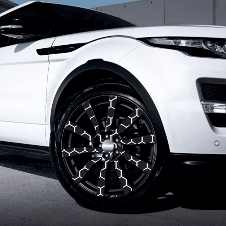 Folii Colantare Jante - folie-colantare-jante-hexa-black-fagure-negru-contur-alb-60cm