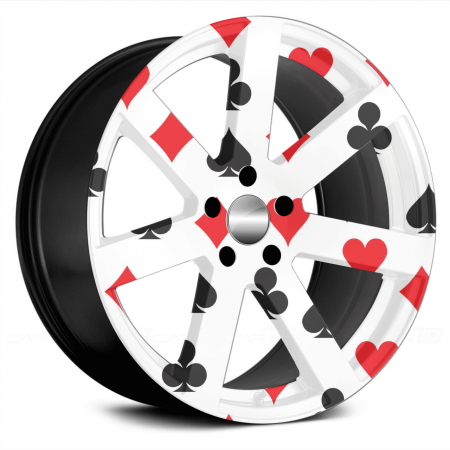 Folie colantare jante royal-deck cart alb rosu negru 60cm [1]