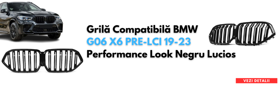 Grila Compatibila BMW G06 X6 PRE-LCI 19-23 Performance Look Negru Lucios