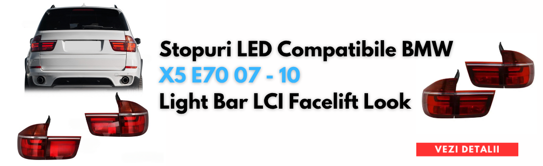 Stopuri LED Compatibile BMW X5 E70 (07 - 10) Light Bar LCI Facelift Look