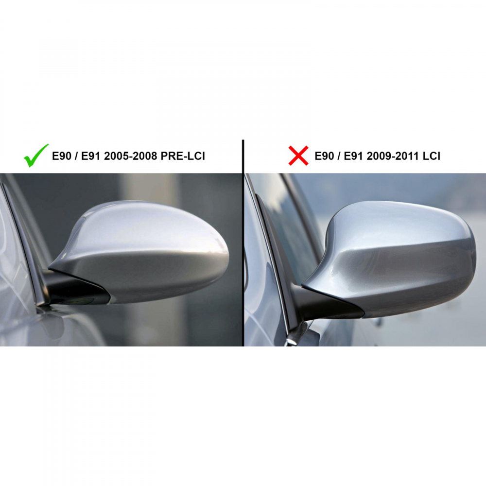 Capace Oglinzi Compatibile BMW Seria 3 E90 / E91 NFL 2005-2008 Negru Lucios [6]