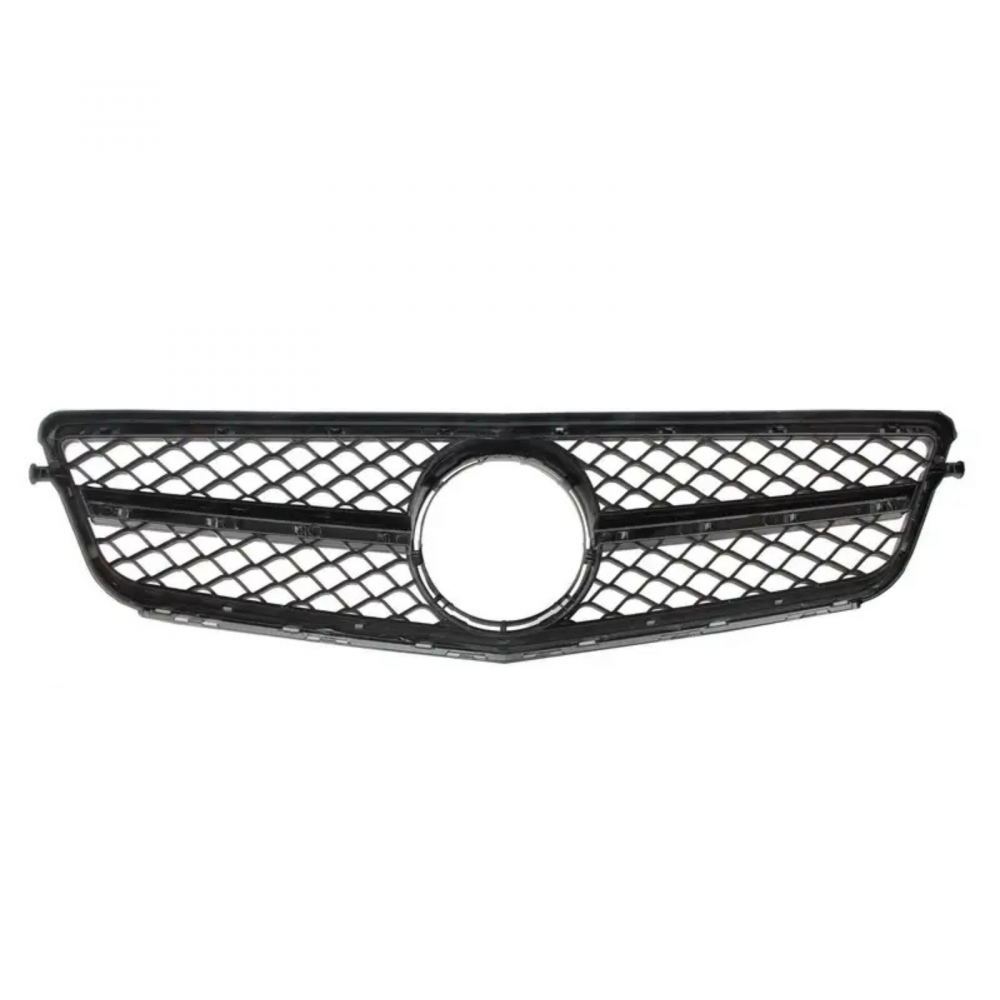 GGrilă centrală Mercedes C-Class W204/S204 2007–2014 negru lucios – vedere frontală [3]
