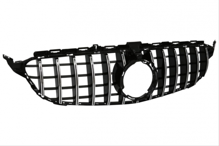 Grila Centrala Compatibilă Mercedes C-Class W205 2014-2018 Panamericana Crom [2]