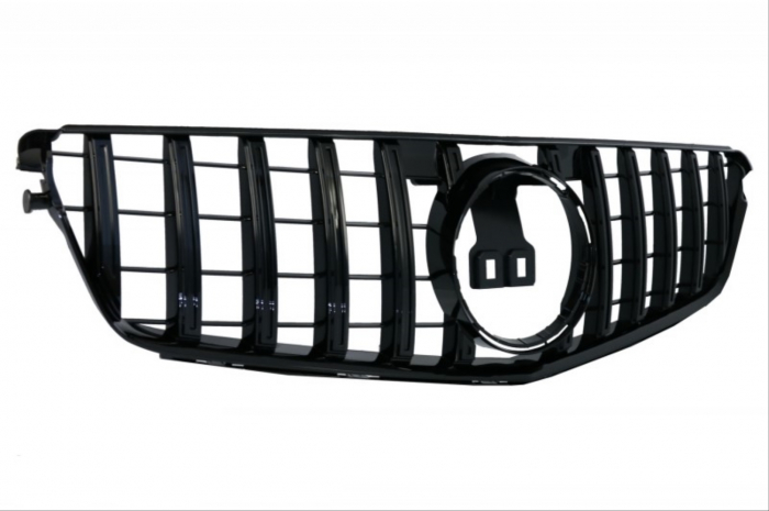 Grila Centrala Compatibila Mercedes C-Class W204 S204 Sedan Wagon 07-14 Panamericana Negru [2]