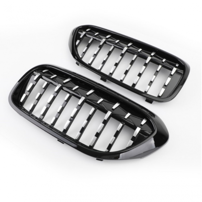 Grile  Compatibile BMW G30 G31 2017-2019 DIAMOND Negru Lucios [2]