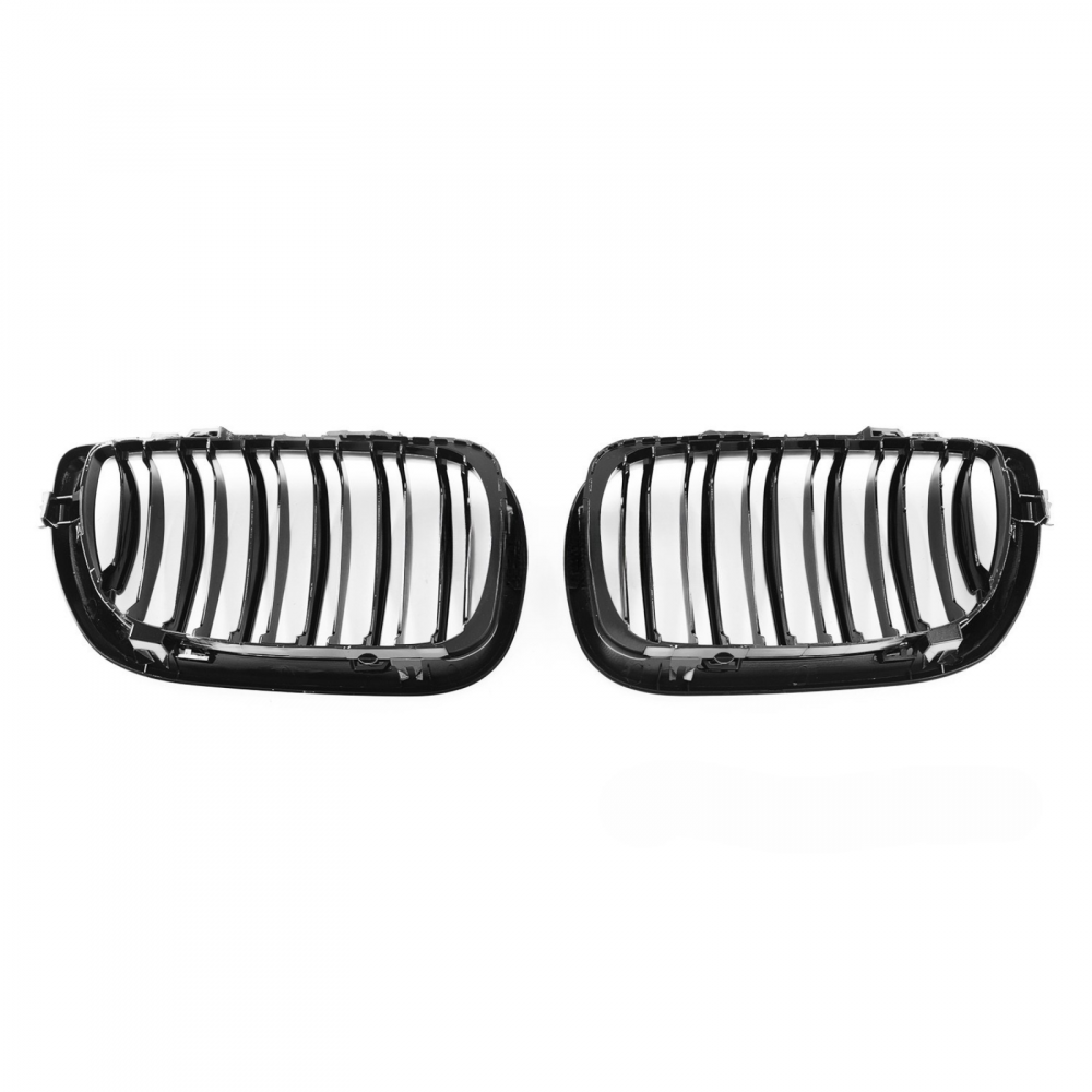 Grile Duble Compatibile BMW Seria 3 e46 Facelift Negru Lucios [5]