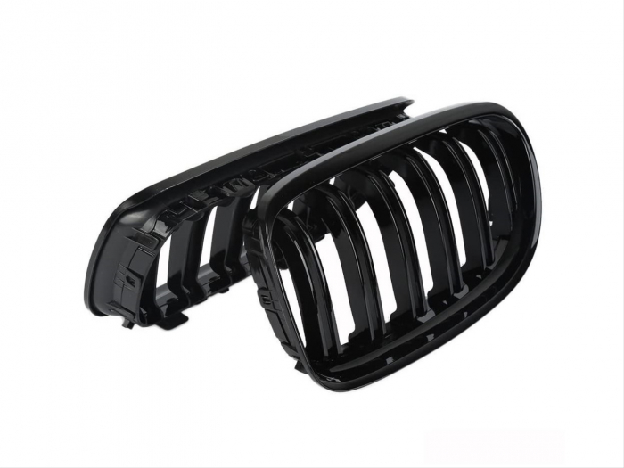Grile Duble Compatibile BMW Seria 3 E90 LCI Negru Lucios [3]