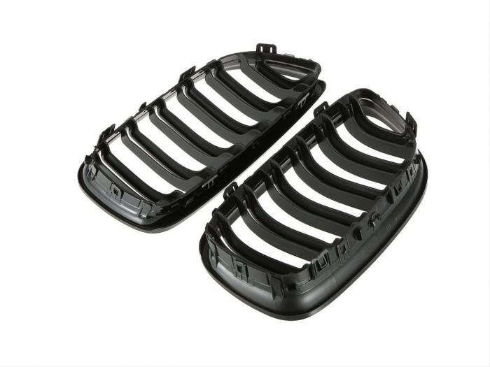 Grile Duble Compatibile BMW Seria 3 E90 LCI Negru Lucios [5]