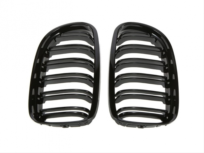 Grile Duble Compatibile BMW Seria 3 E90 LCI Negru Lucios [4]