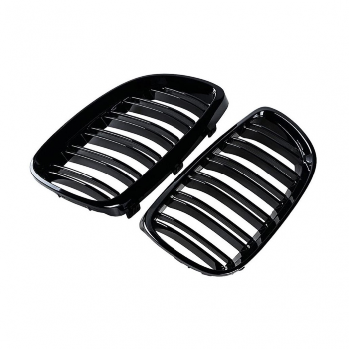 Grile Duble Compatibile BMW Seria 3 E92 E93 NFL 2006 - 2009 Negru Lucios [2]