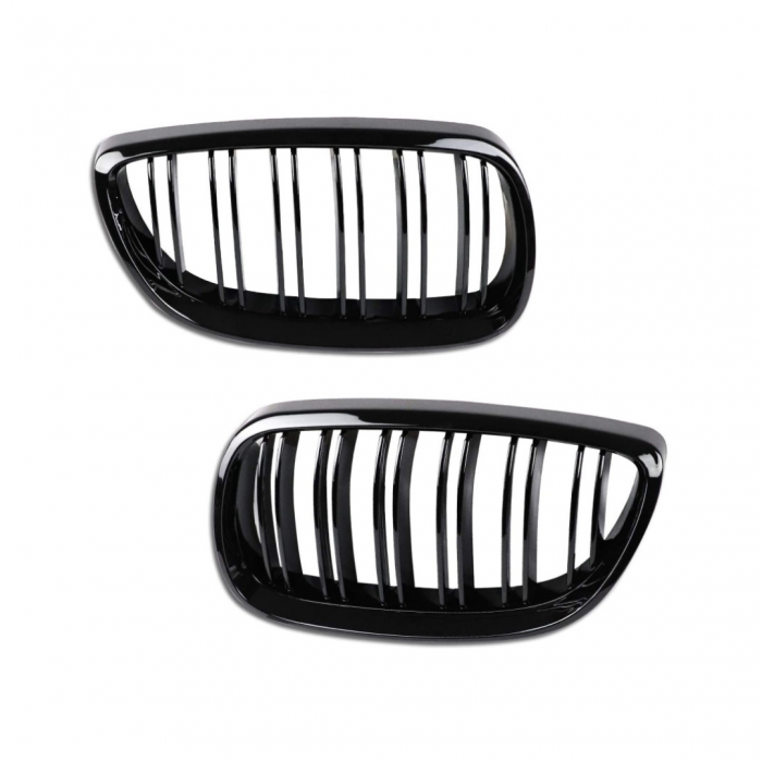 Grile Duble Compatibile BMW Seria 3 E92 E93 NFL 2006 - 2009 Negru Lucios [5]