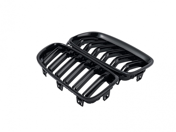 Grile Duble Compatibile BMW Seria 3 F30 Negru Lucios [2]