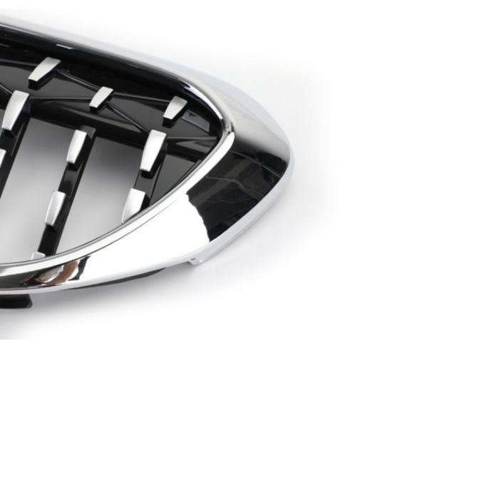 Grile Duble Compatibile BMW Seria 5 G30 G31 17-19 Chrome Frame Diamond Style [3]