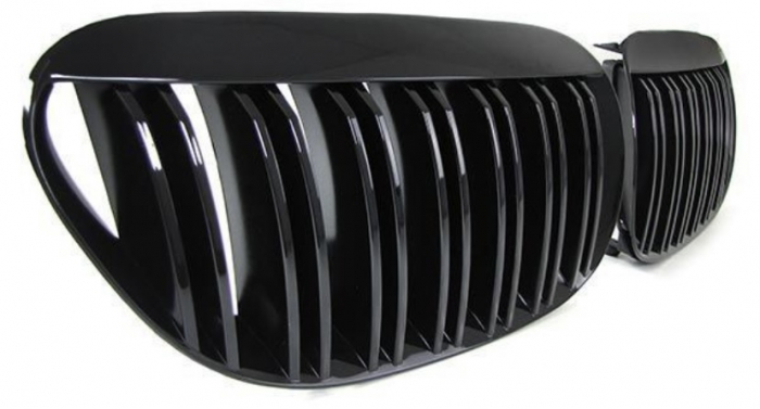 Grile Duble Compatibile BMW Seria 6 E63 E64, Negru Lucios [3]