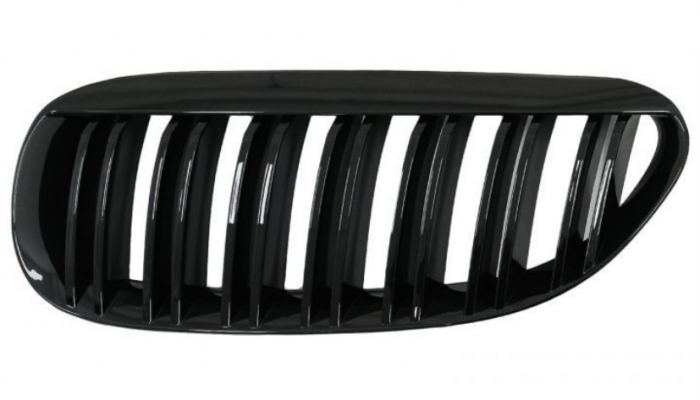 Grile Duble Compatibile BMW Seria 6 E63 E64, Negru Lucios [2]