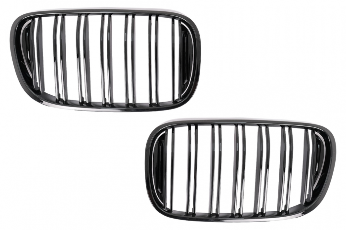 Grile Duble Compatibile BMW Seria 7 G11 G12 2015-2019 Negru Lucios [4]