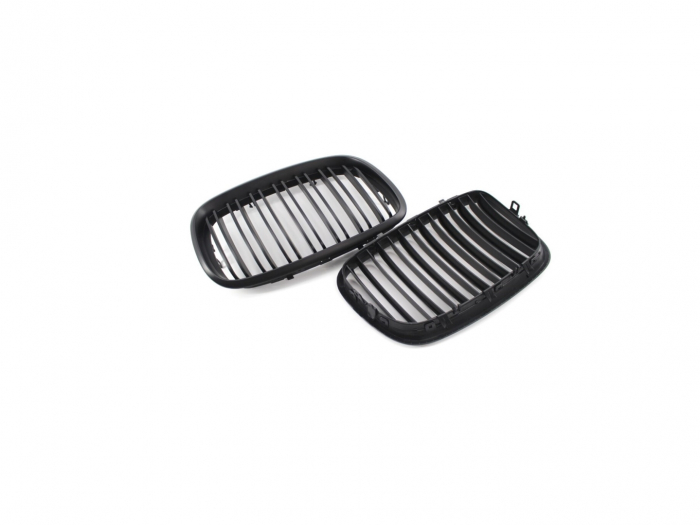 Grile Duble Compatibile BMW X5 E70 X6 E71 Negru Lucios [3]