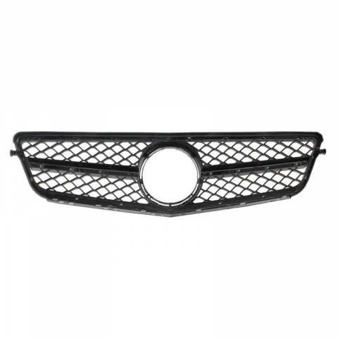 W204 - GGrilă centrală Mercedes C-Class W204/S204 2007–2014 negru lucios – vedere frontală