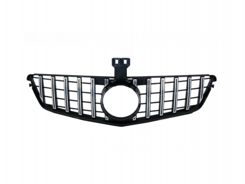 GRILE - Grila Centrala Compatibilă Mercedes C-Class W204 S204 Sedan Wagon 07-14 Panamericana, Crom