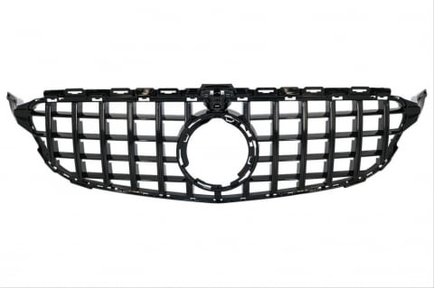W205 - Grila Centrala Mercedes C-Class W205 2018-2020 Panamericana Negru Lucios