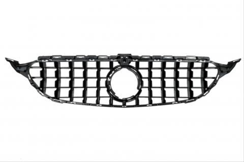 Grila Centrala Mercedes C-Class W205 2018-2020 Panamericana Negru Lucios [2]