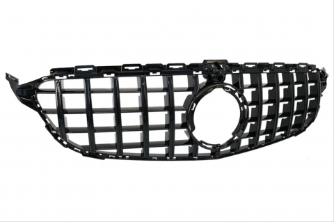 Grila Centrala Mercedes C-Class W205 2018-2020 Panamericana Negru Lucios [3]