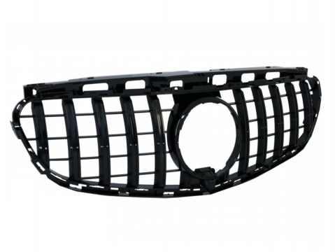 Grila Centrala Compatibilă Mercedes E-Class W212 S212 Facelift 2013-2016 GT-R Negru Lucios [1]