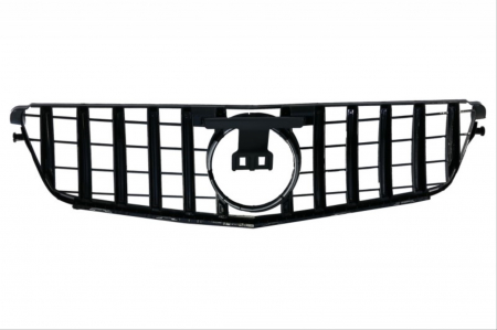 Grila Centrala Compatibila Mercedes C-Class W204 S204 Sedan Wagon 07-14 Panamericana Negru [2]