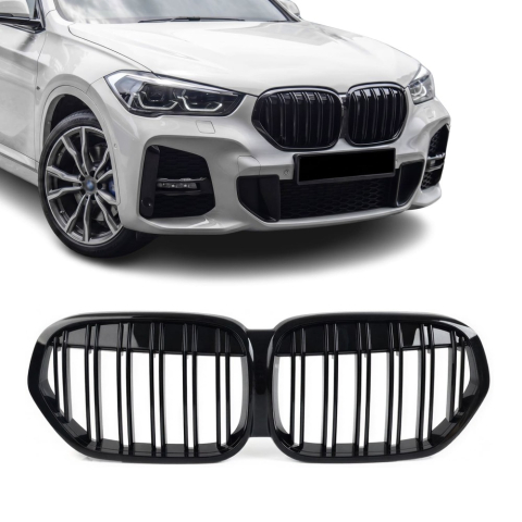 Seria X1 F48 - Grile Centrale Compatibile BMW X1 F48 LCI  2019 - 2022, Negru Lucios