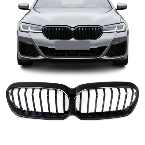 Seria 5 G30 - Grile BMW G30 G31 LCI Negru Lucios – Kidney Grille M Performance 2021-2023