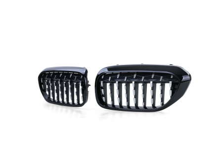 Grile  Compatibile BMW G30 G31 2017-2019 DIAMOND Negru Lucios [2]