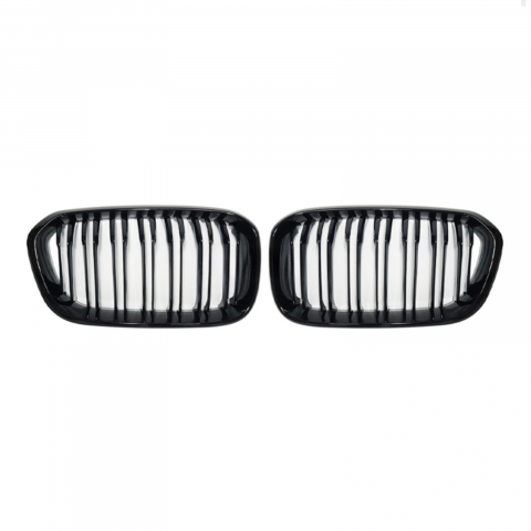 Seria 1 F20 - Grile Duble BMW F20 2016–2018 Negru Lucios – Compatibile Seria 1 Facelift