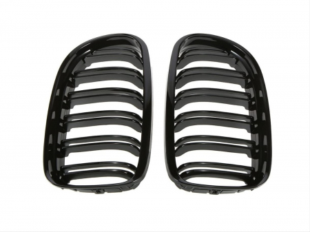 Grile Duble Compatibile BMW Seria 3 E90 LCI Negru Lucios [3]