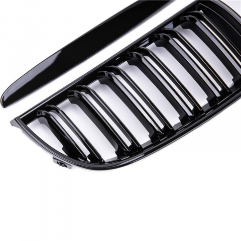 Grile Duble Compatibile BMW Seria 3 E90 NFL, Negru Lucios [1]