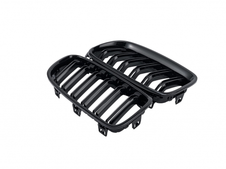 Grile Duble Compatibile BMW Seria 3 F30 Negru Lucios [1]