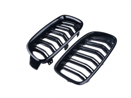 Grile Duble Compatibile BMW Seria 3 F30 Negru Lucios [4]
