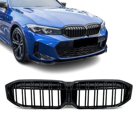 Seria 3 G20 - Grile BMW G20 G21 LCI negru lucios – design sport dublu 2022-2026