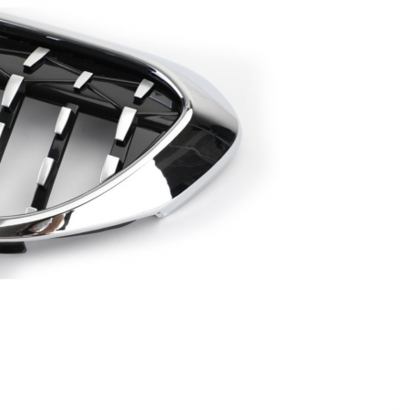 Grile Duble Compatibile BMW Seria 5 G30 G31 17-19 Chrome Frame Diamond Style [2]